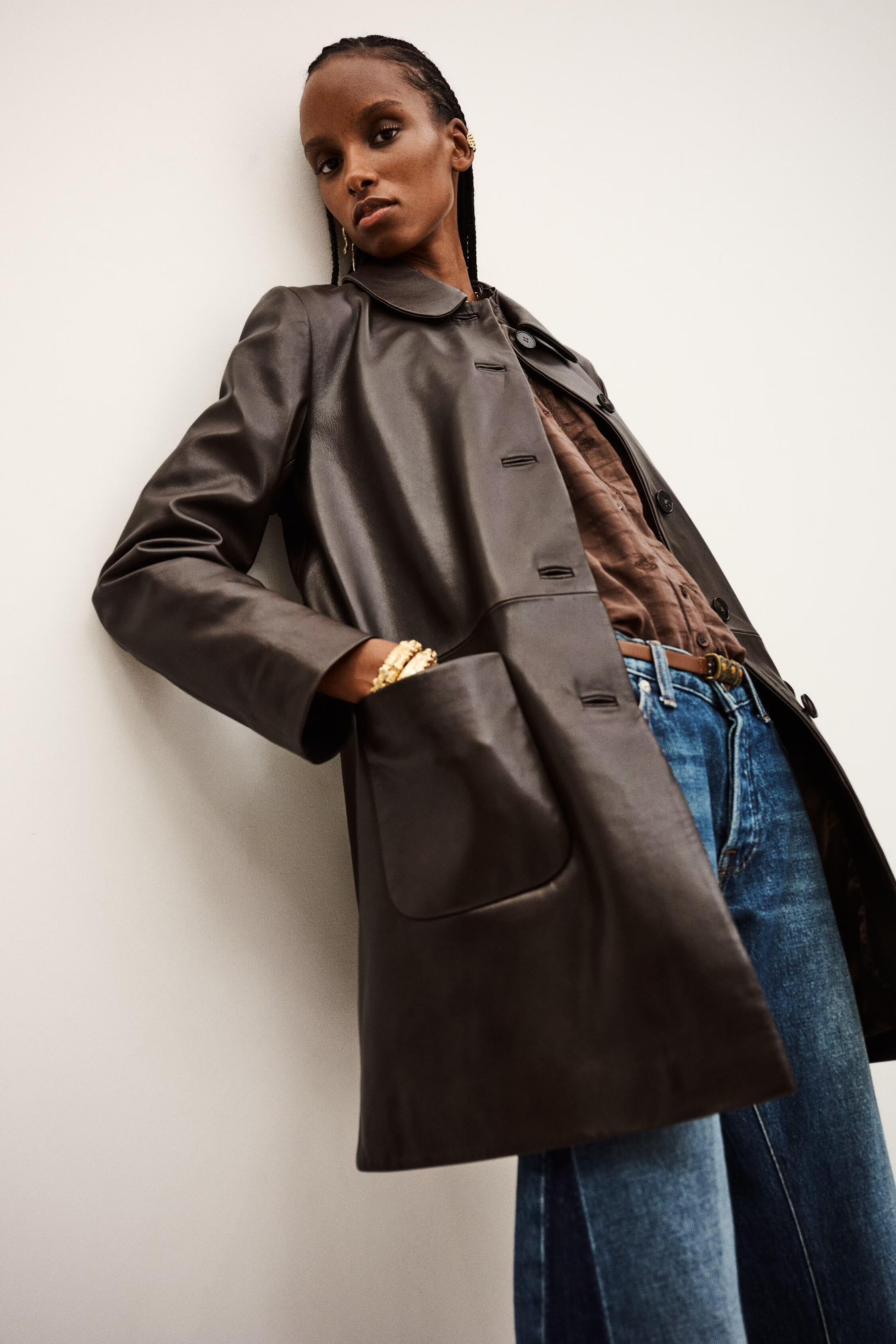 3/4-Length Coat Madie Brown