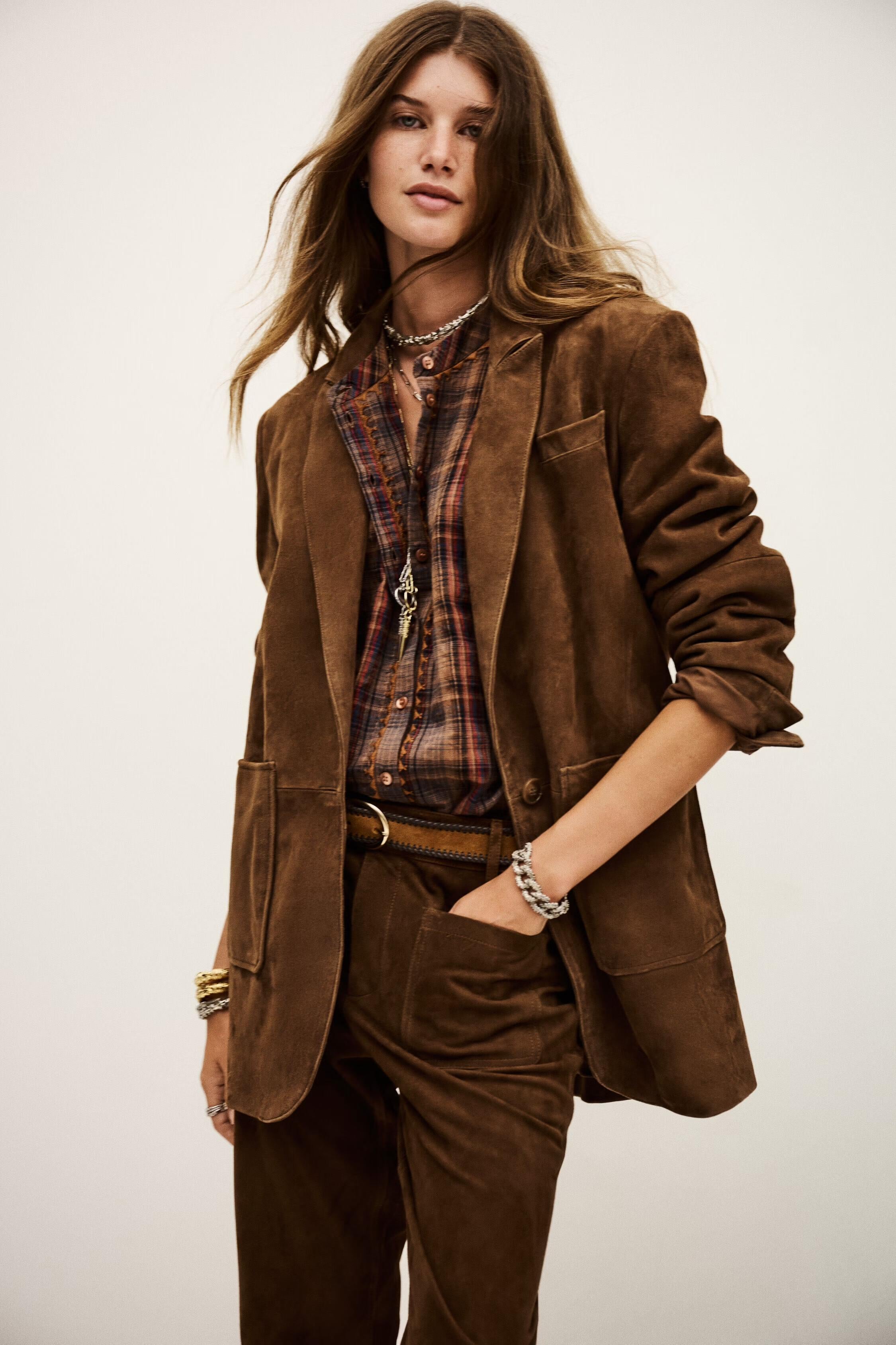 Blazer Style Jacket Mosty Brown