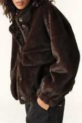 Short Loose-Fitting Jacket Paros Brown