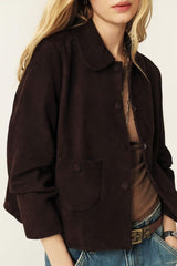 Straight-Cut Jacket Milas Brown
