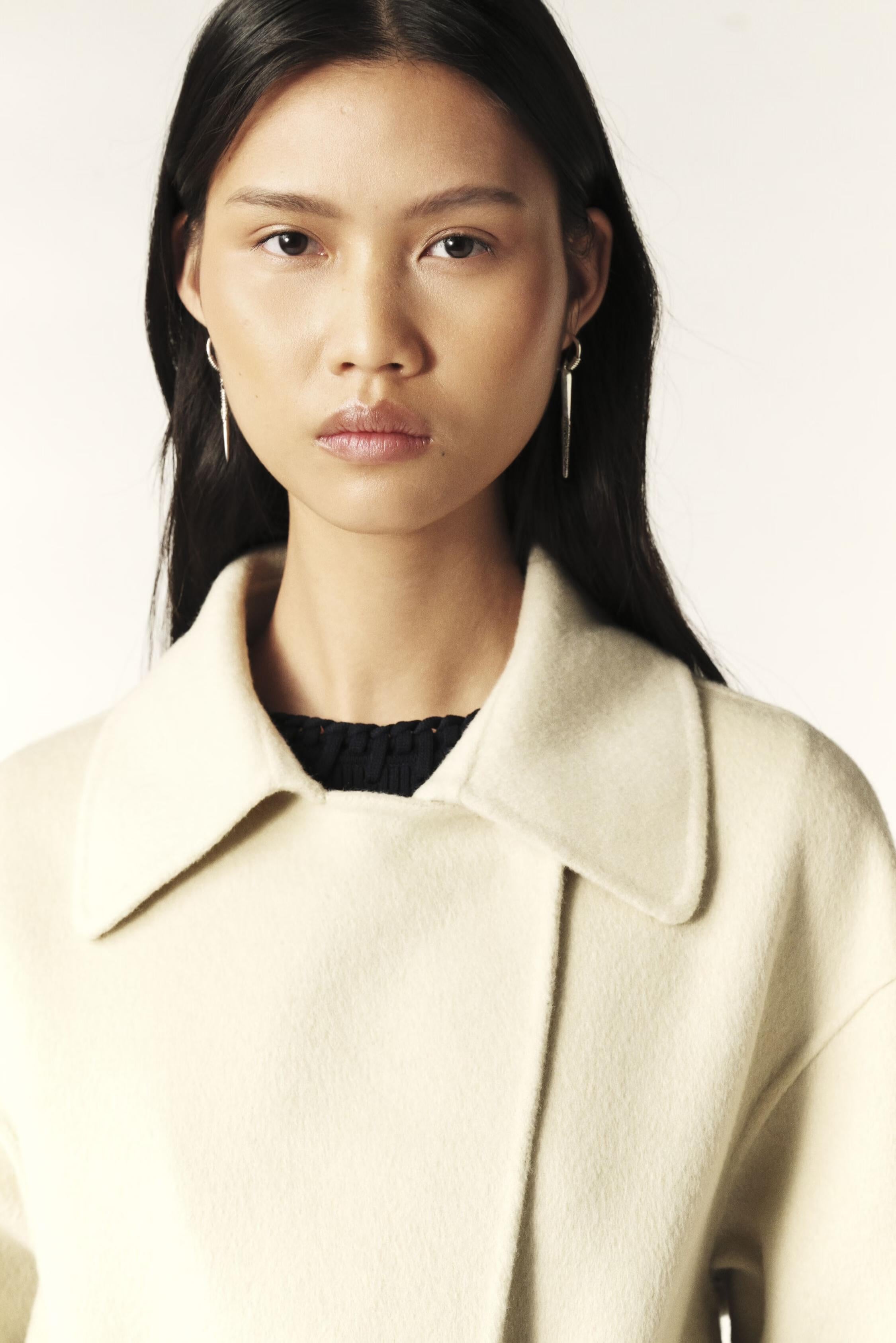 Belted Coat Kam Off-White