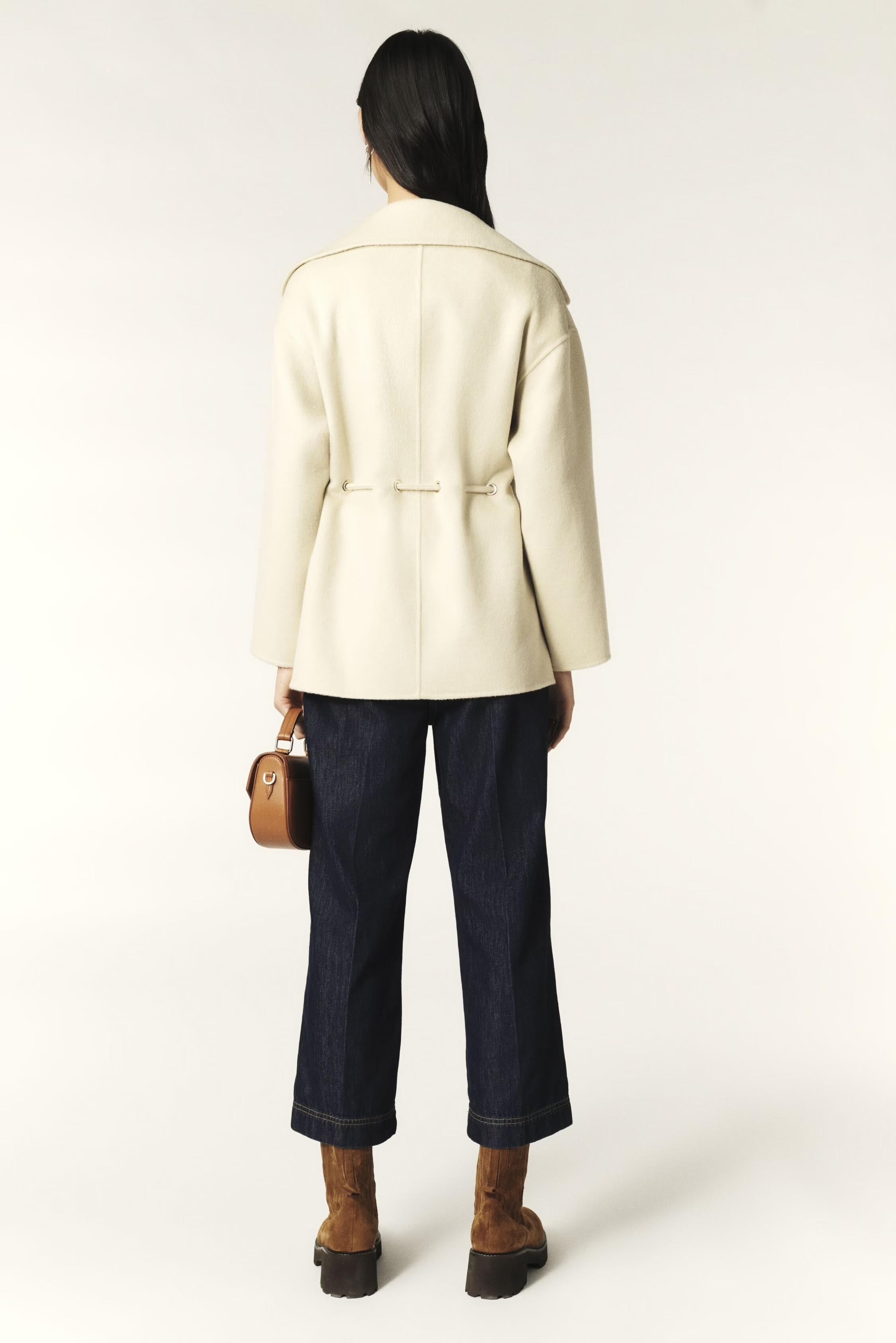 Belted Coat Kam Off-White