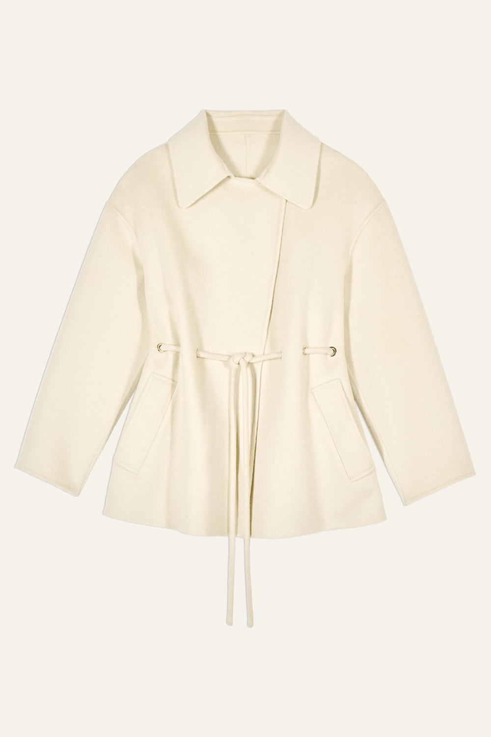 Belted Coat Kam Off-White