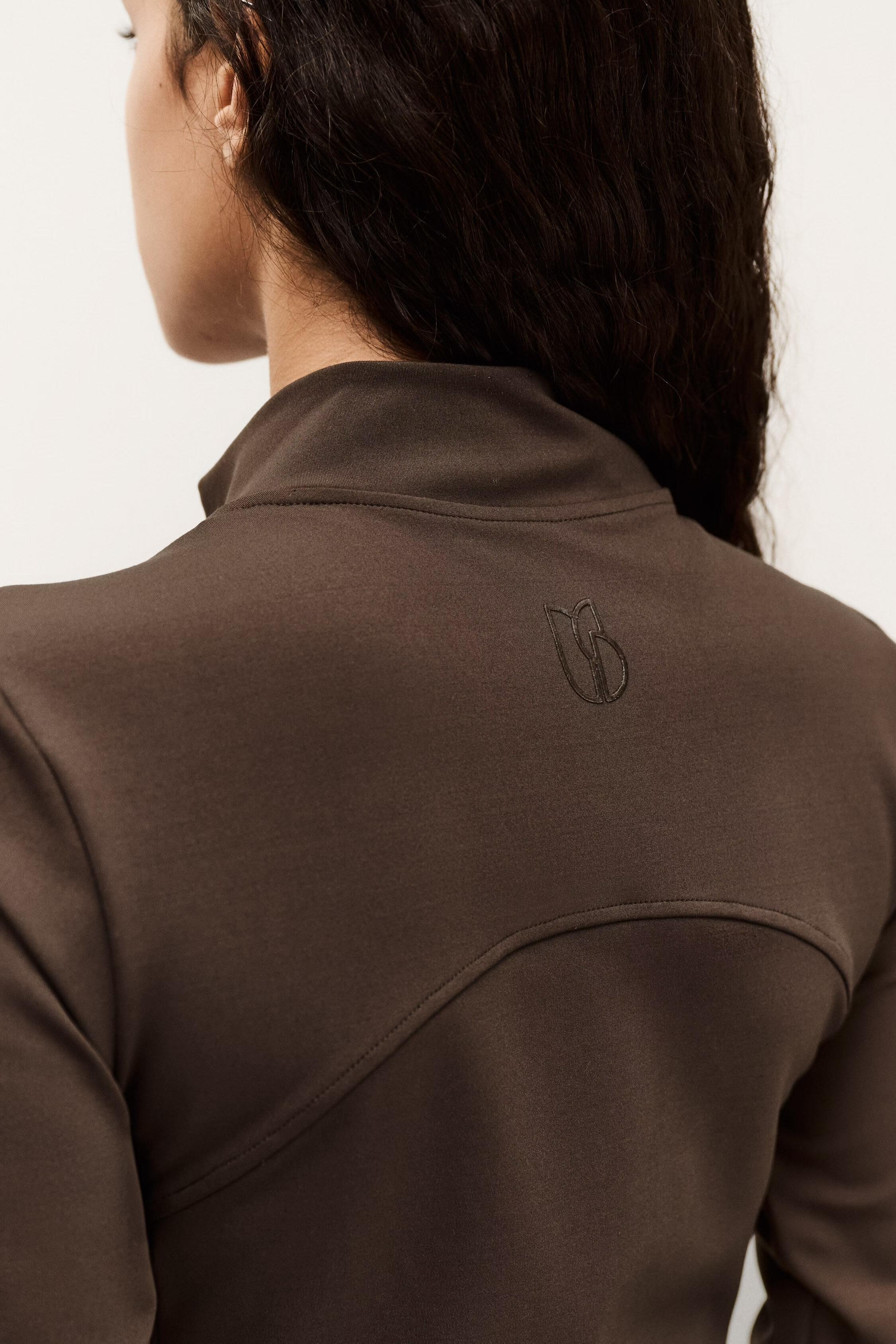 Stand-Up Collar Jacket Gladys Brown