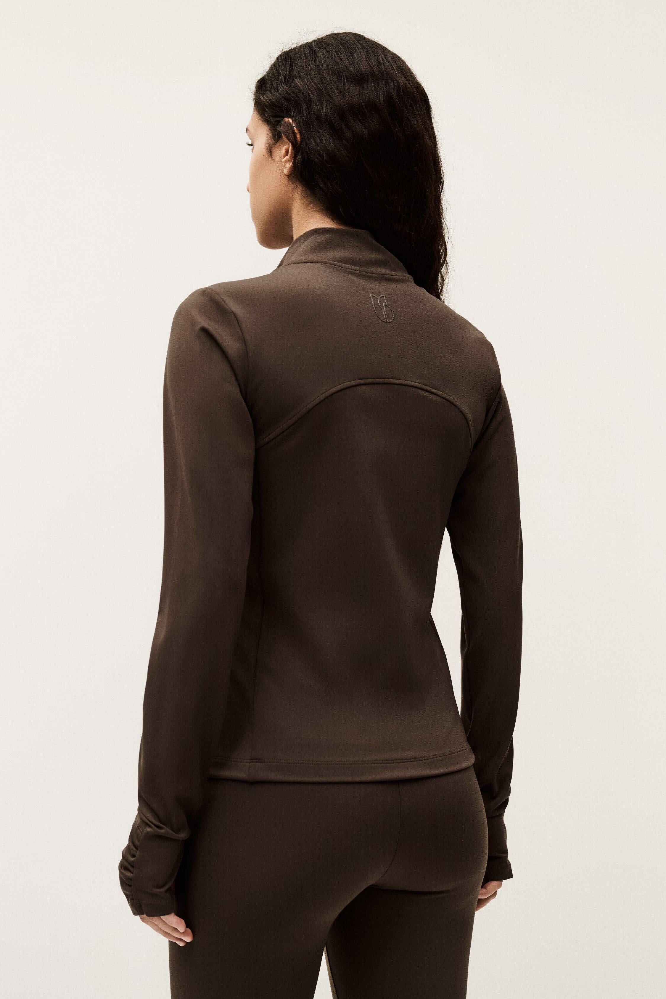 Stand-Up Collar Jacket Gladys Brown