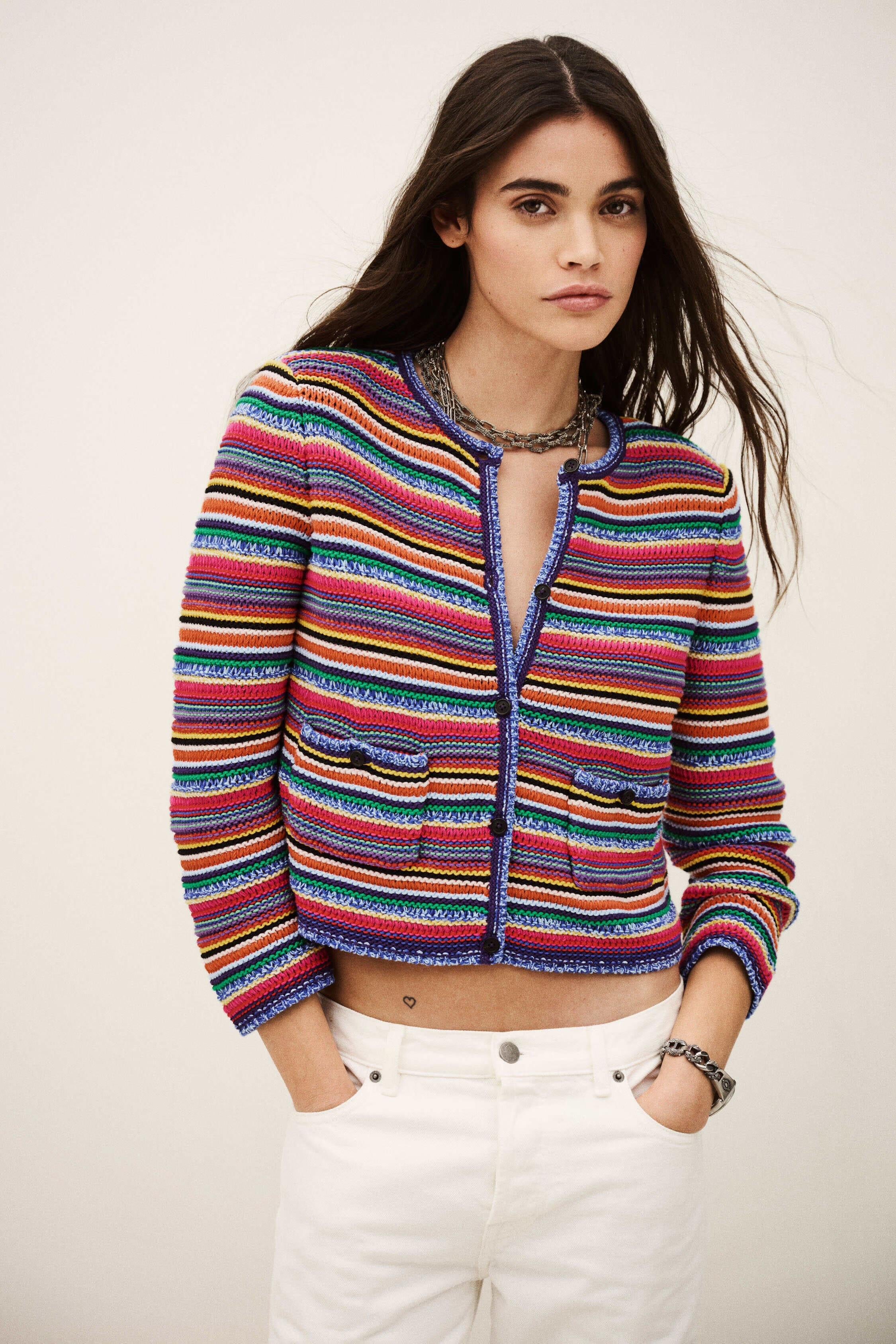 Round Striped Cardigan Fanny Multicolored