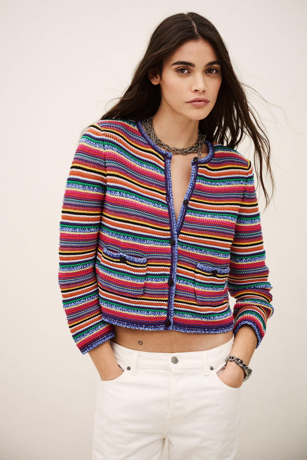 Round Striped Cardigan Fanny Multicolored