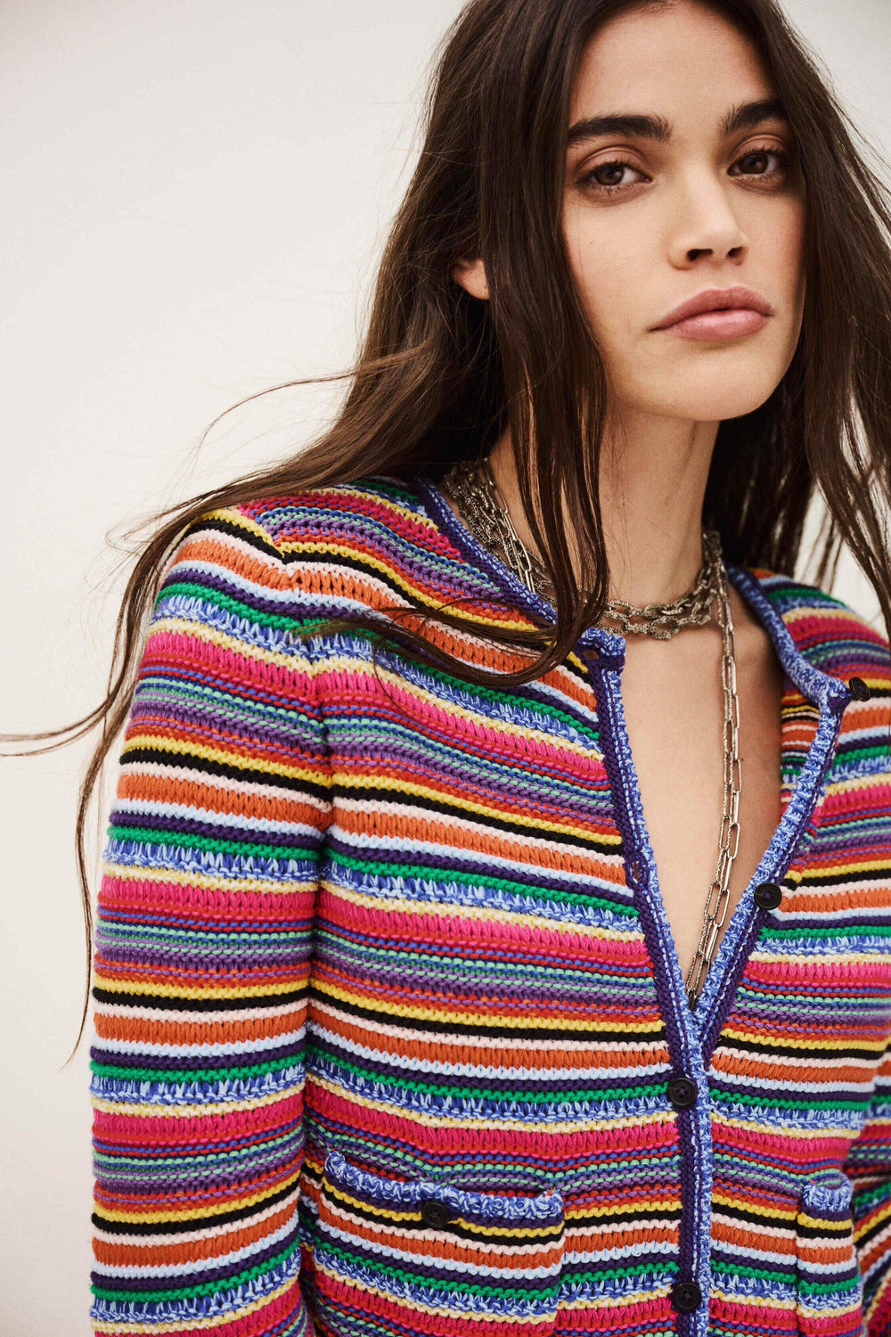 Round Striped Cardigan Fanny Multicolored