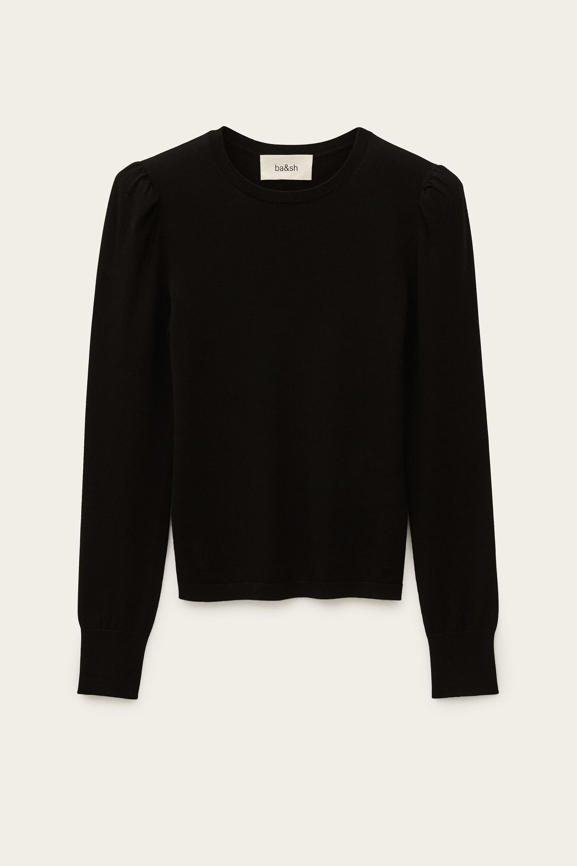 Sweater With Long Balloon Sleeves Britanie Black