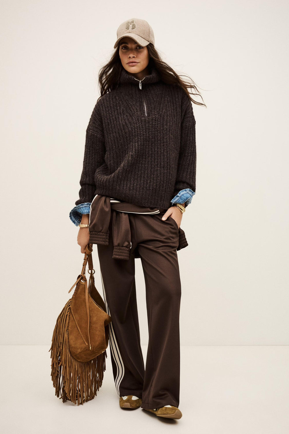 Loose-Fitting Sweater Beltane Brown