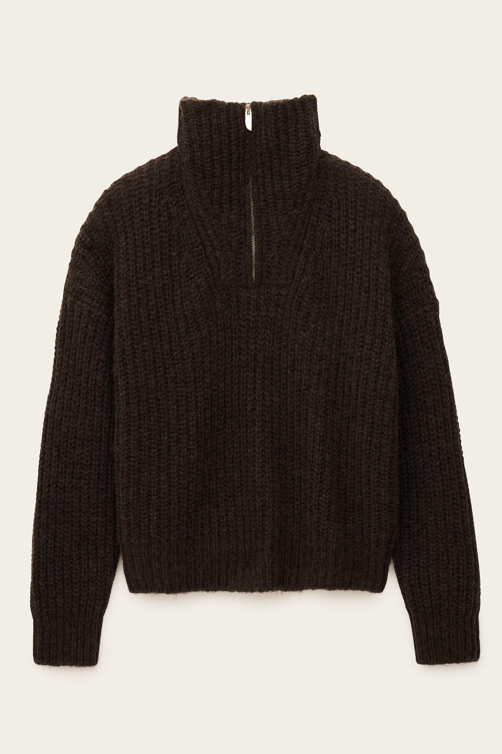 Loose-Fitting Sweater Beltane Brown