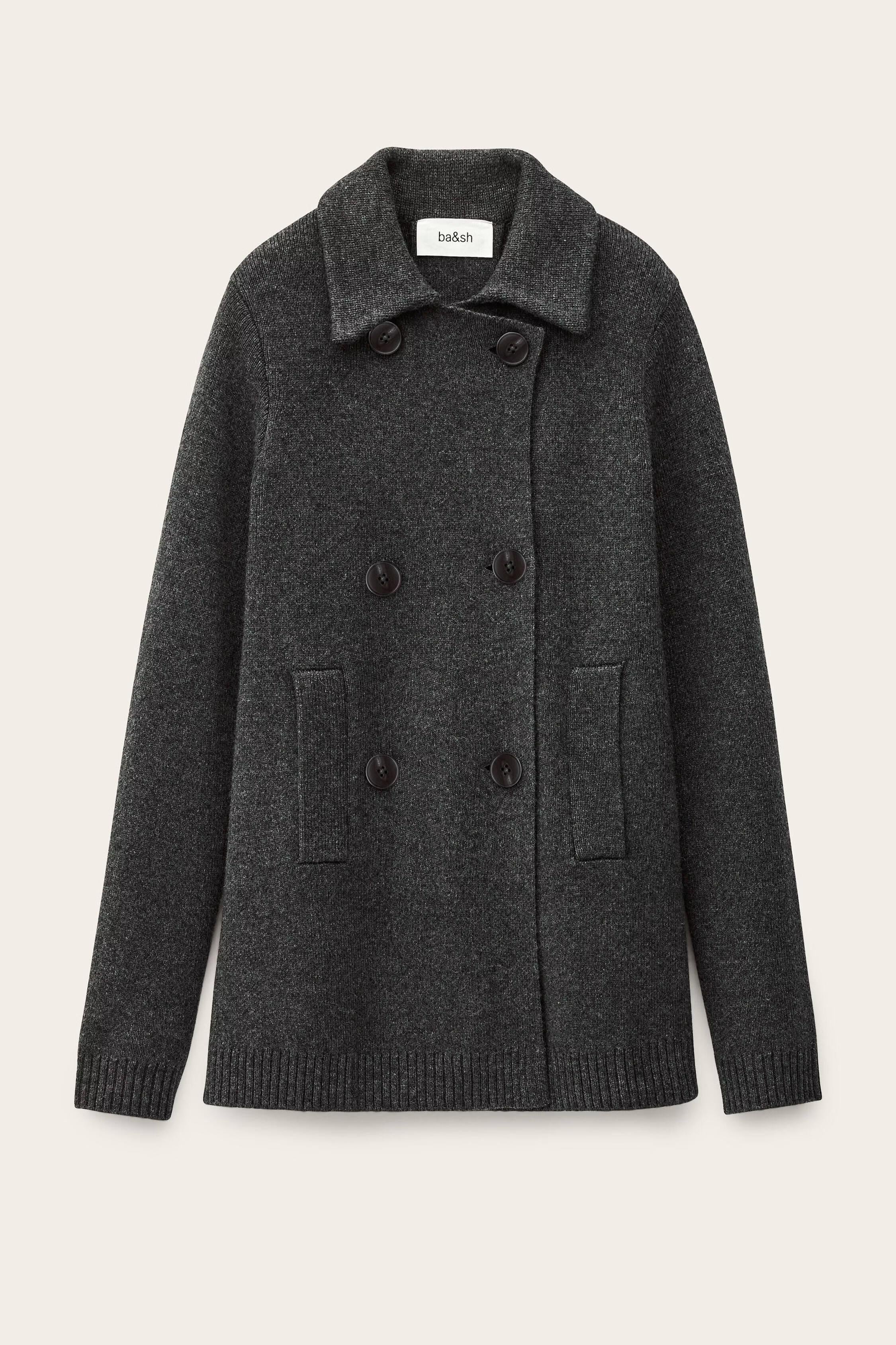 Knitted Cardigan Coat Vesta Gray