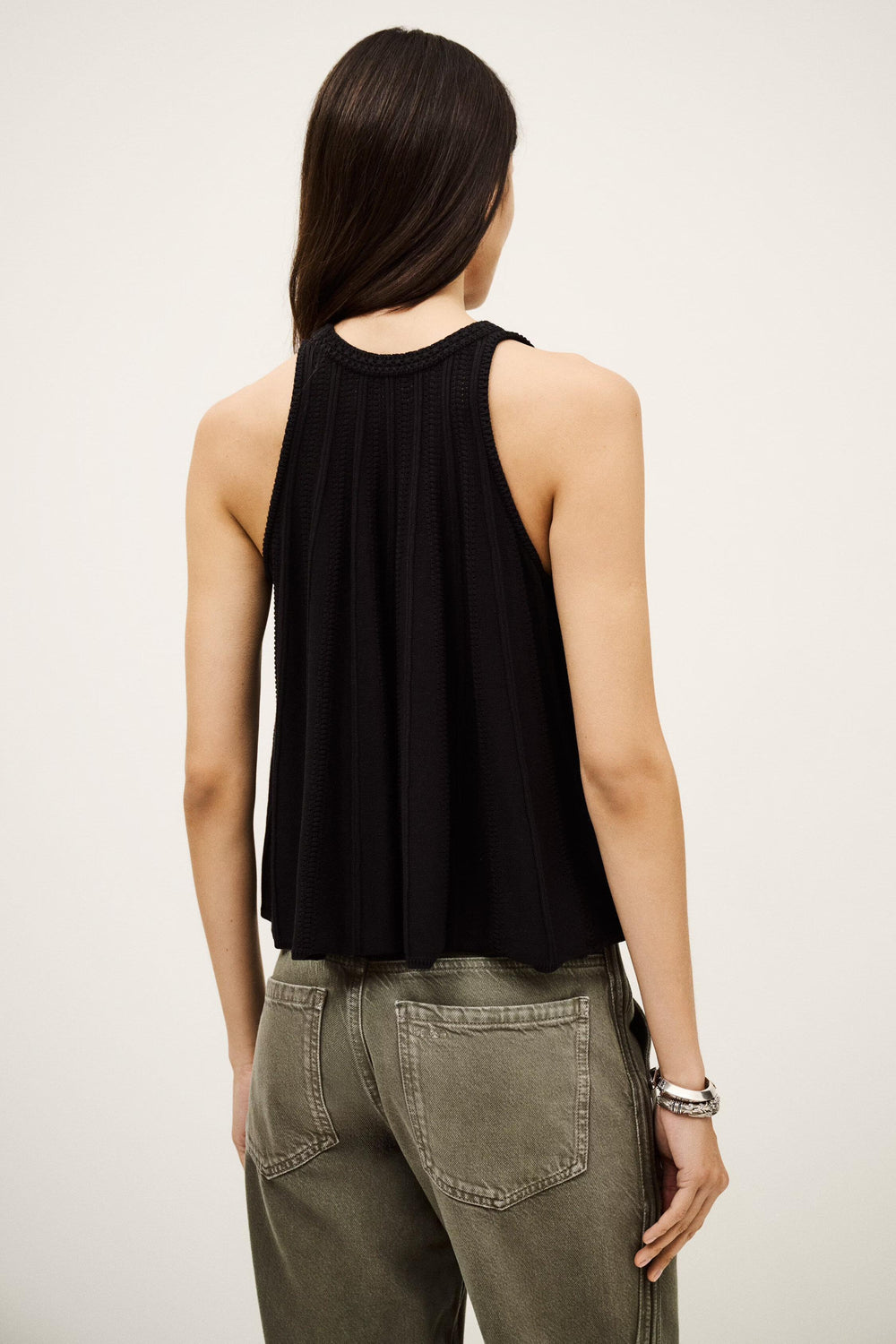Knit Tank Top Serres Black