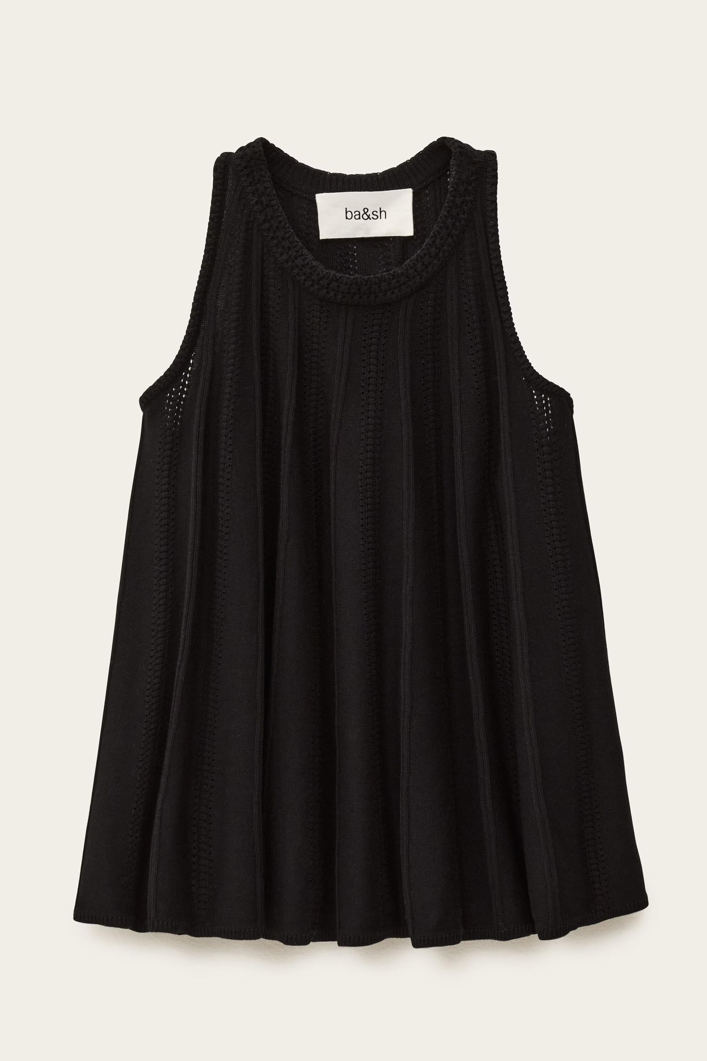 Knit Tank Top Serres Black