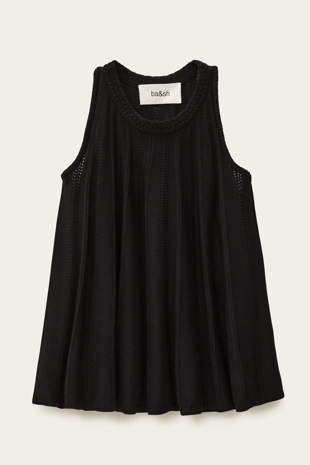 Knit Tank Top Serres Black