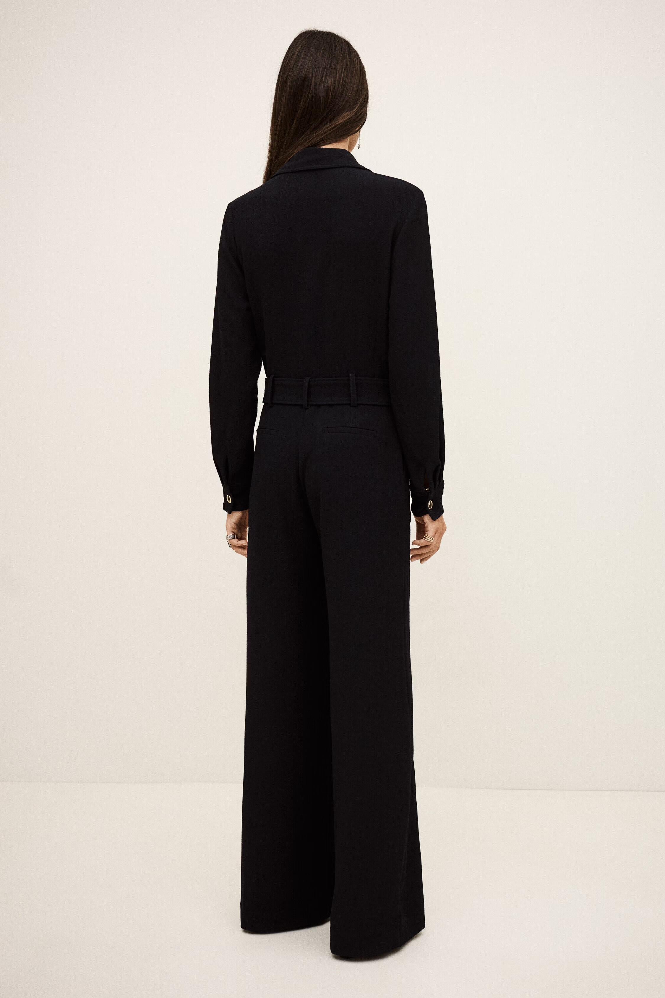 Long-Sleeve Jumpsuit Fleur Blue