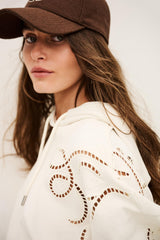 Embroidered Hoodie Beni Off-White
