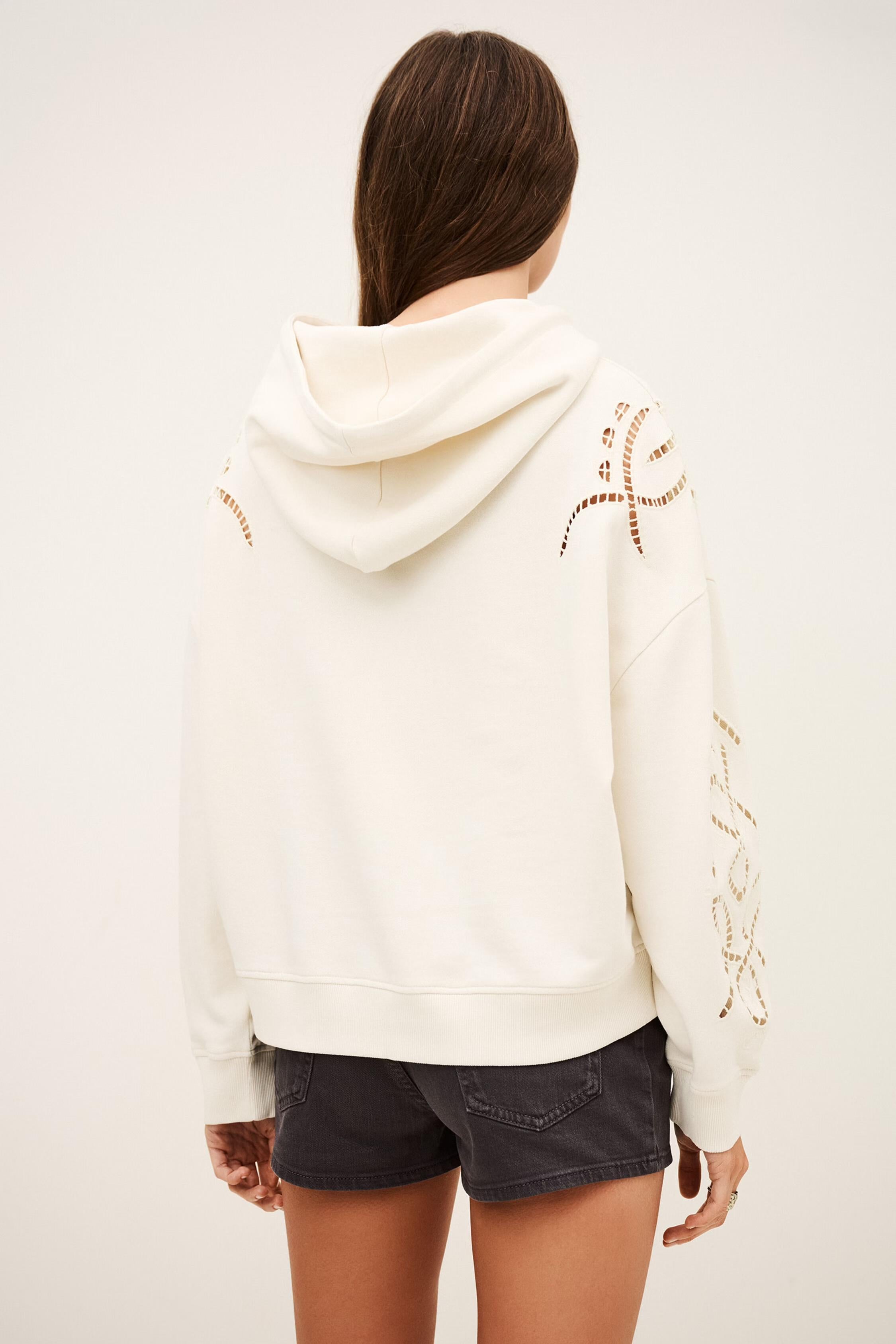 Embroidered Hoodie Beni Off-White