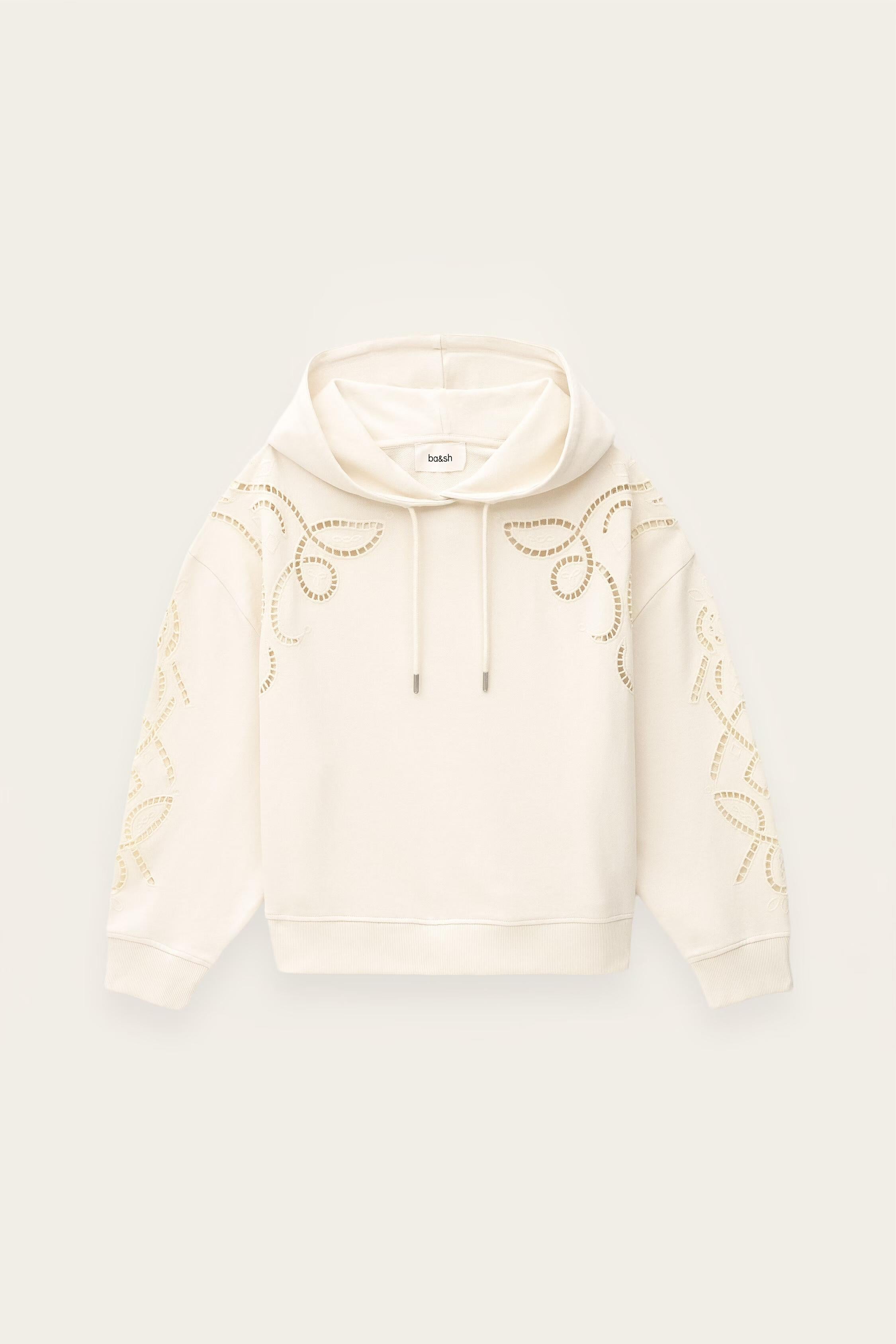 Embroidered Hoodie Beni Off-White