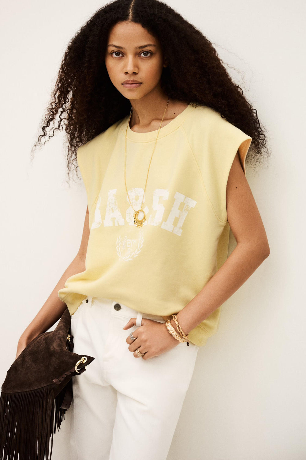 Sleeveless Sweatshirt Beata Yellow