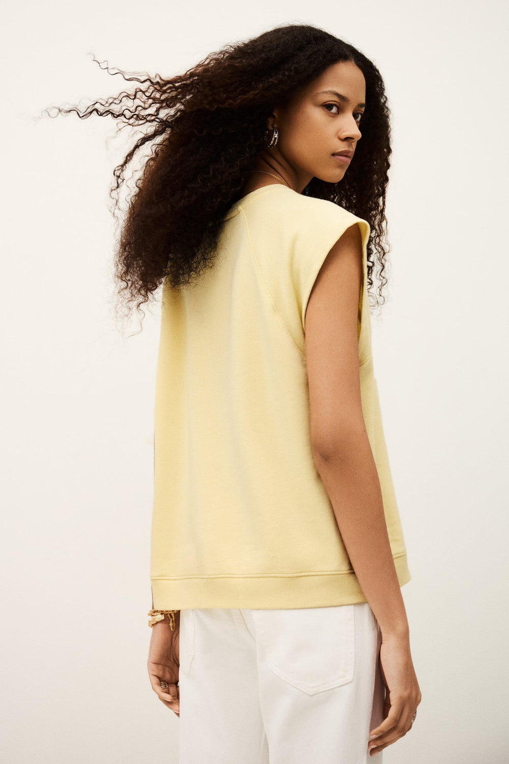 Sleeveless Sweatshirt Beata Yellow