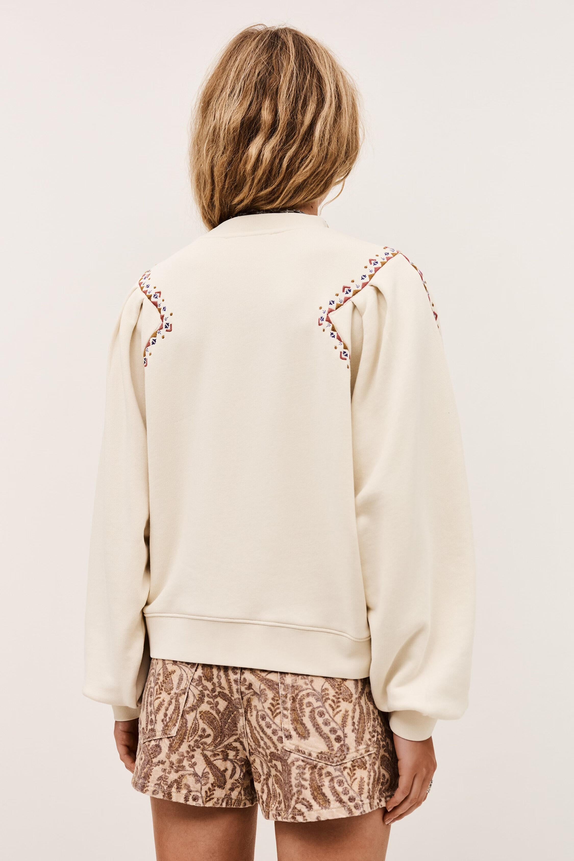 Embroidered Sweatshirt Mesta Off-White