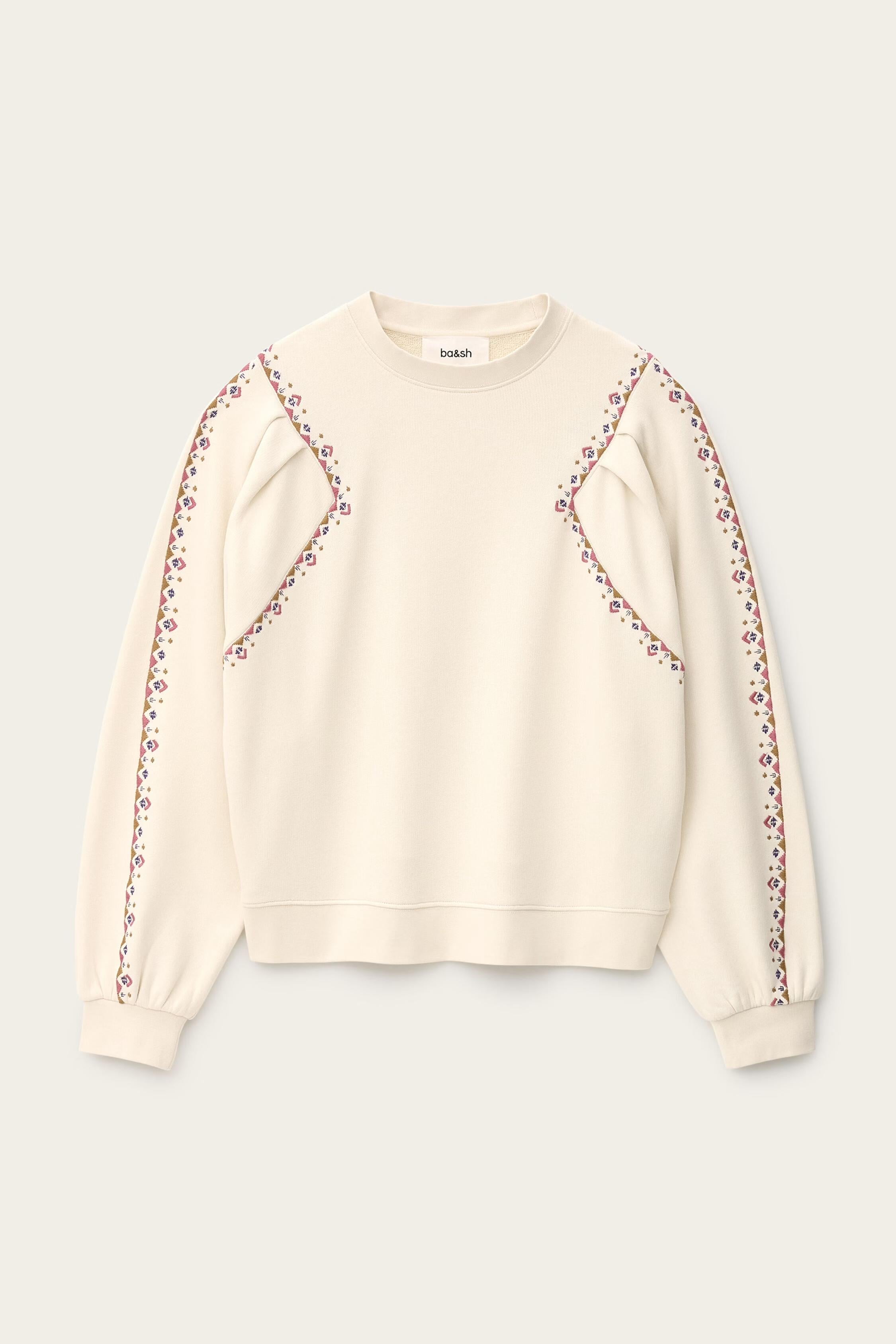 Embroidered Sweatshirt Mesta Off-White