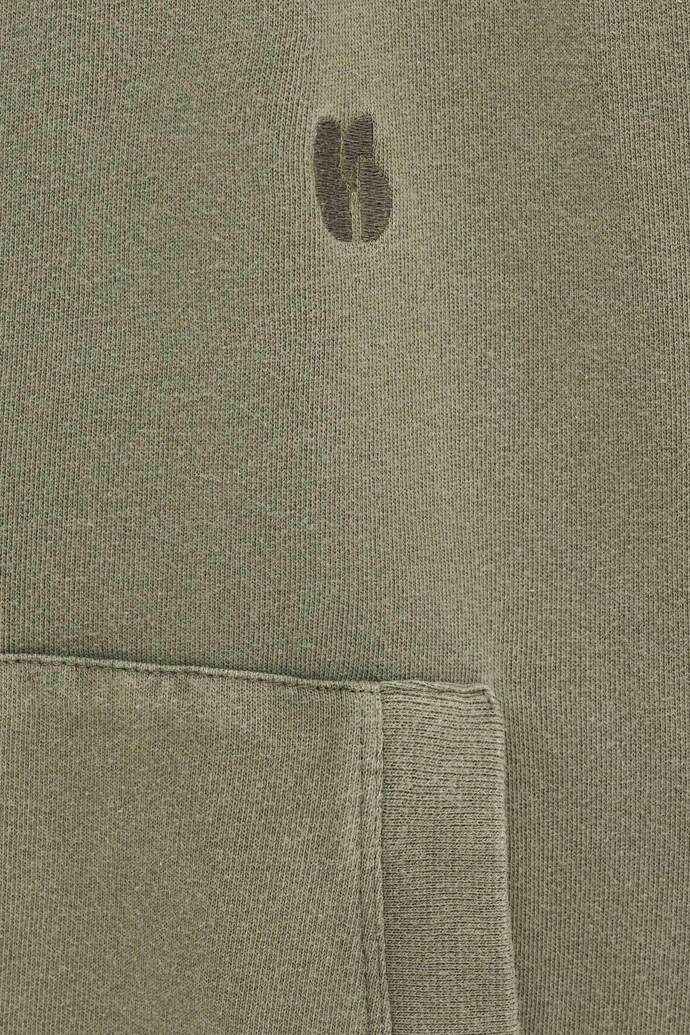Zipped Cotton Sweatshirt Kira Green