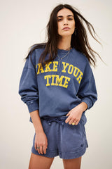 Oversize Cotton Sweatshirt Keyra Blue