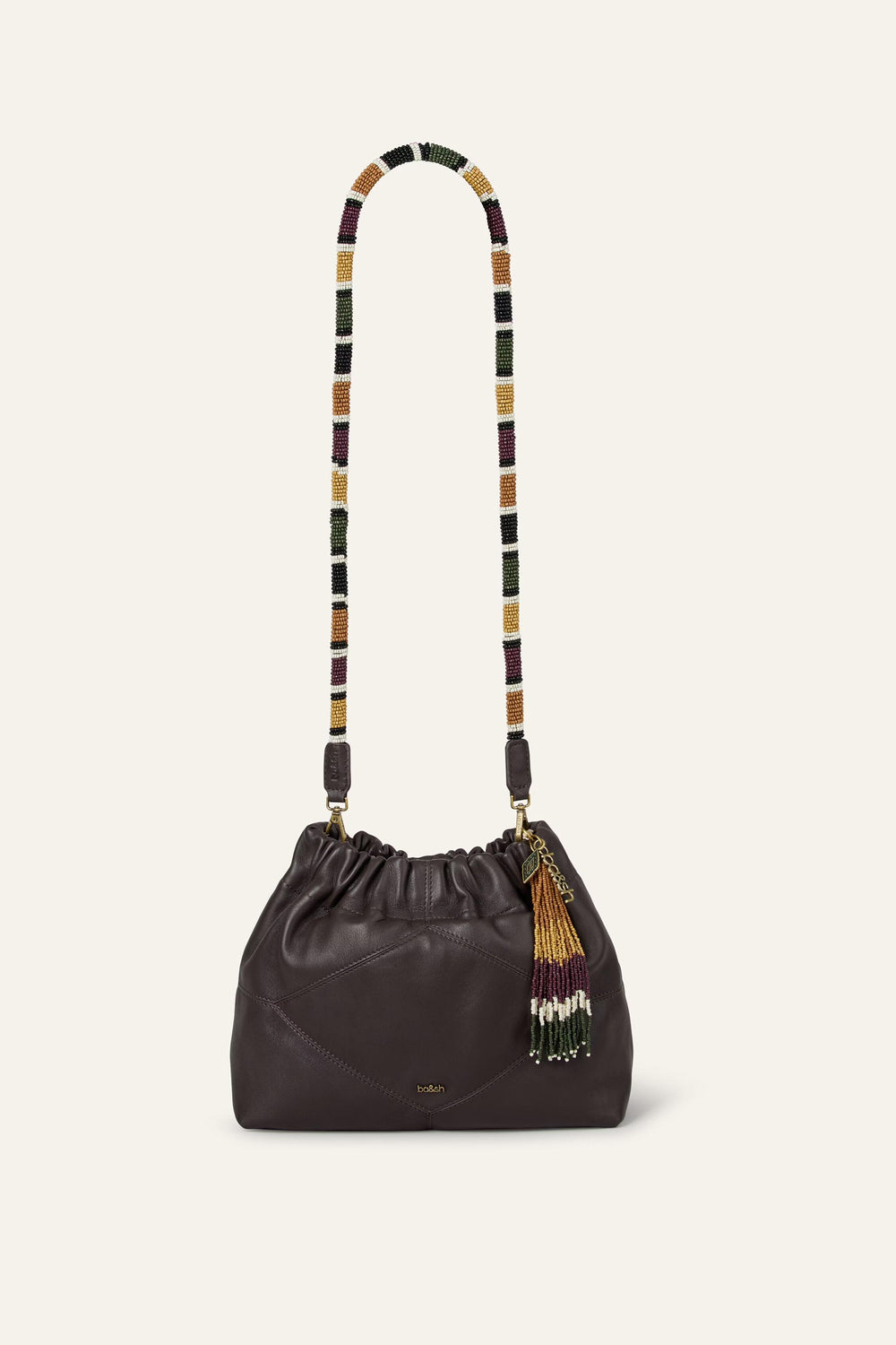 Mini Beaded Tote Bag June Brown