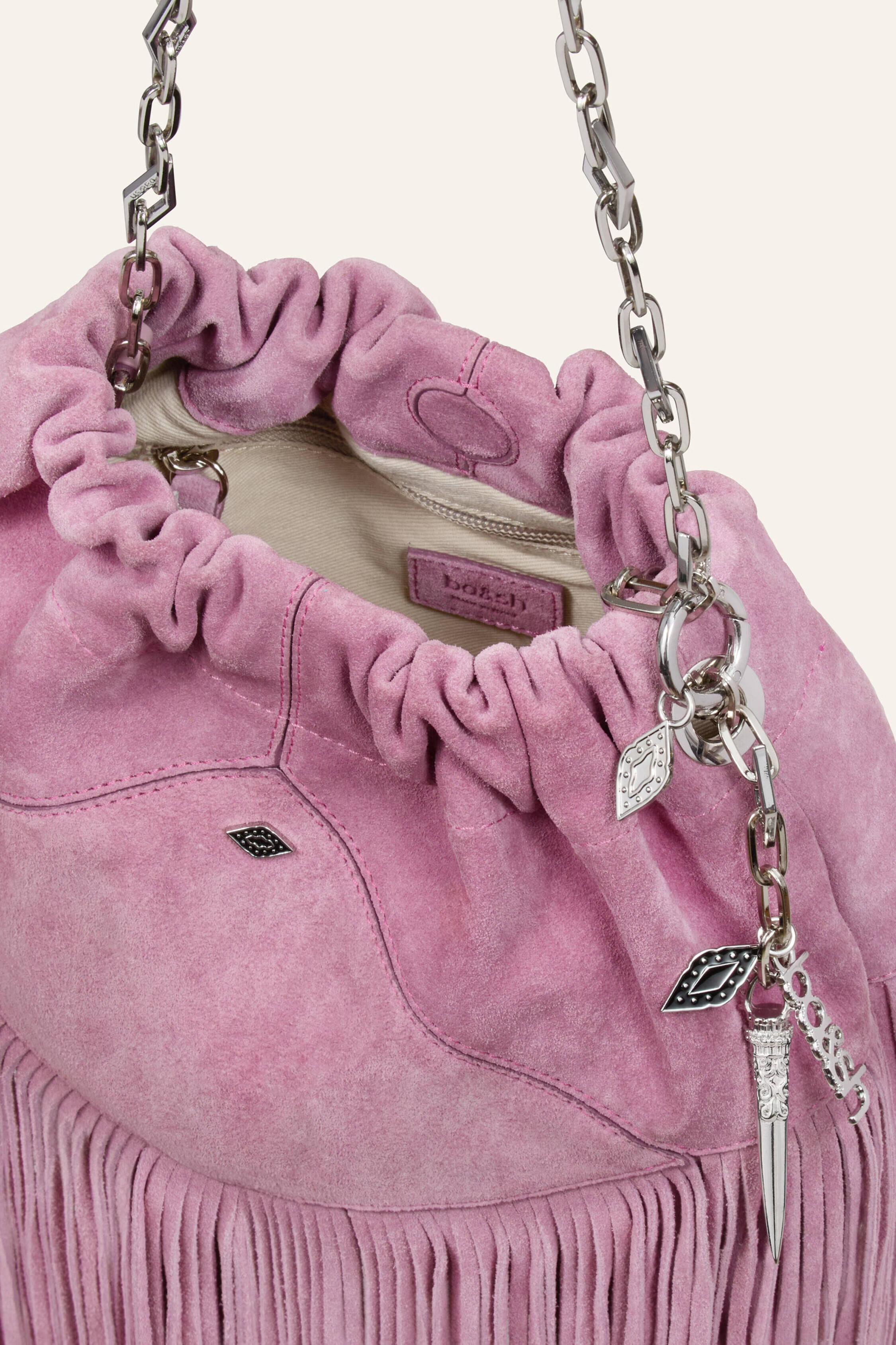 Mini Suede Bag June Pink