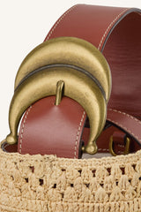 Mini Raffia Bucket Bag Youyou Brown