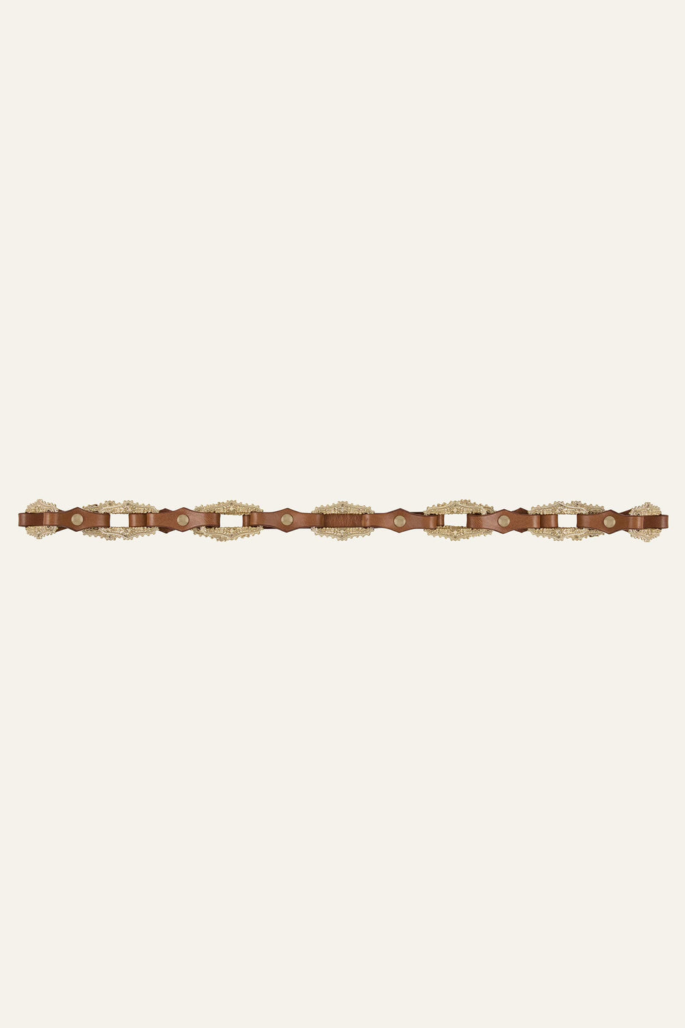 Leather Statement Belt Baptiste Brown