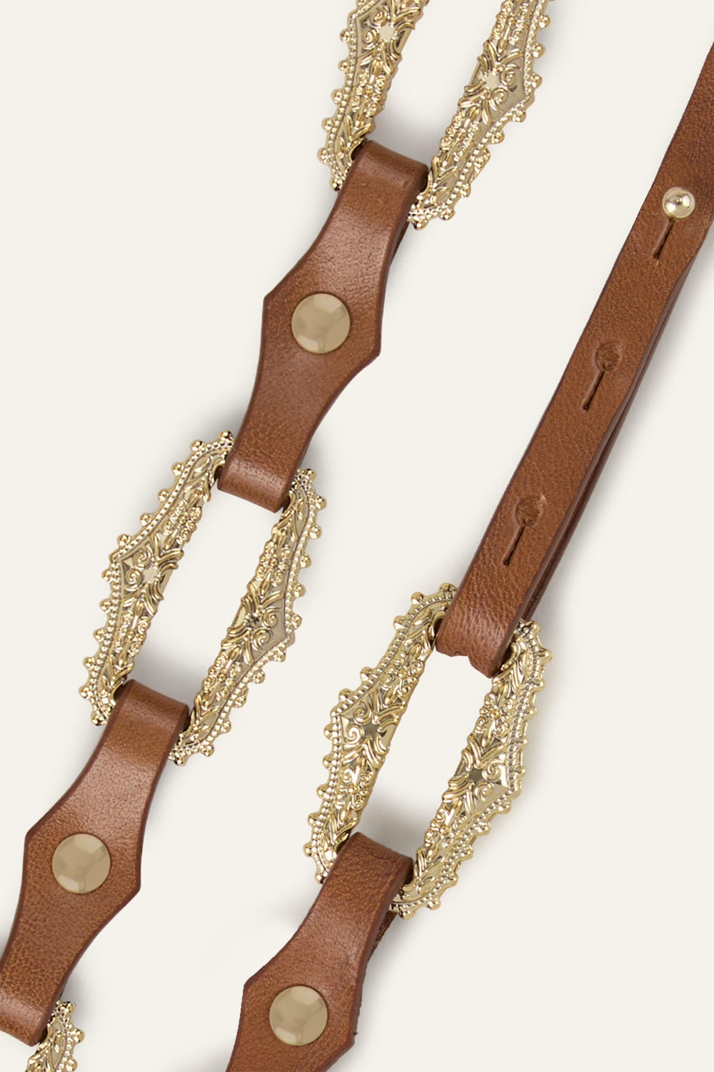 Leather Statement Belt Baptiste Brown