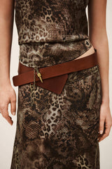 Leather Belt Baina Brown