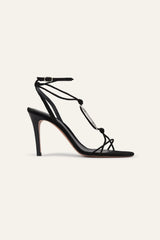 Flat Leather Sandals Chaya Black