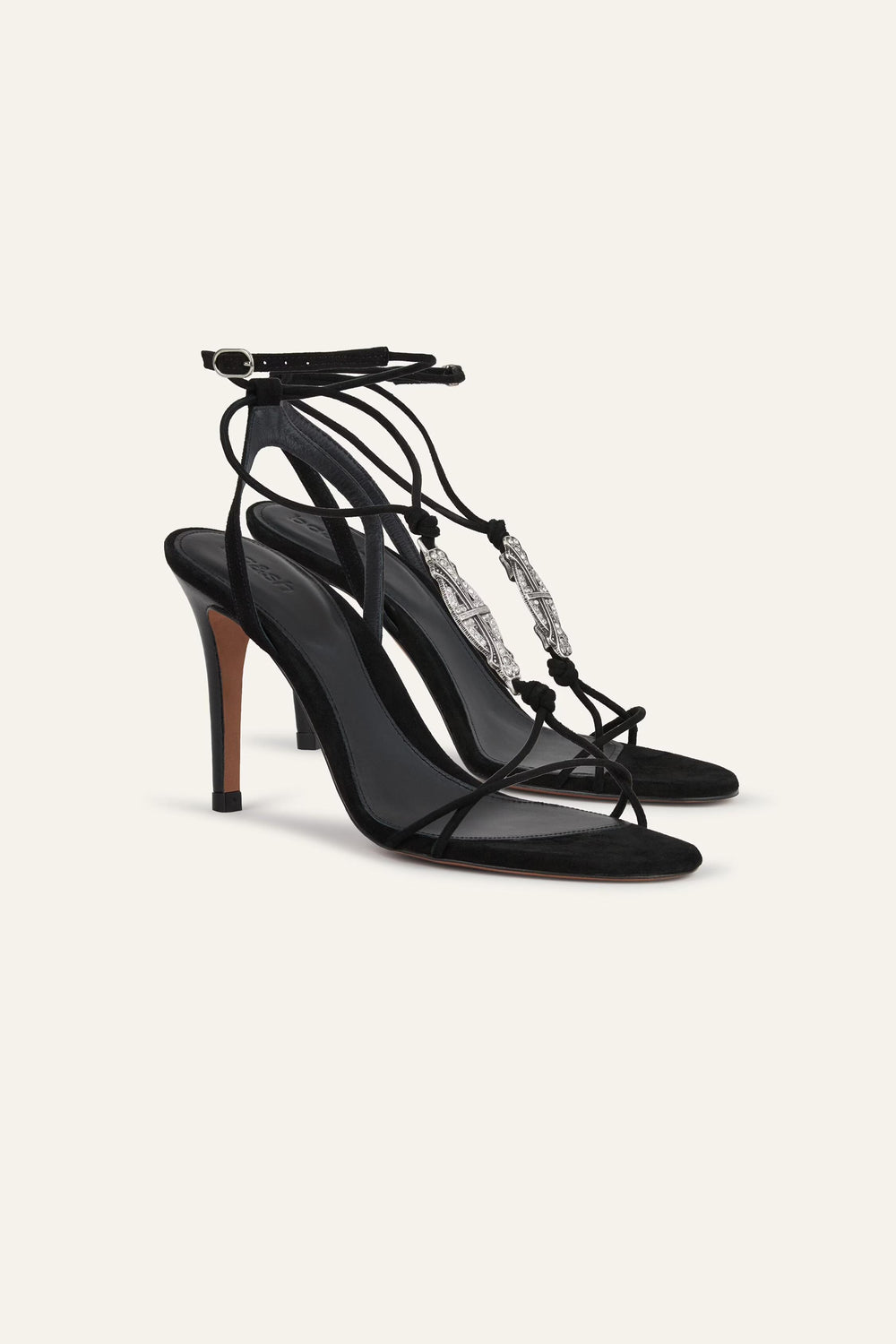 Flat Leather Sandals Chaya Black