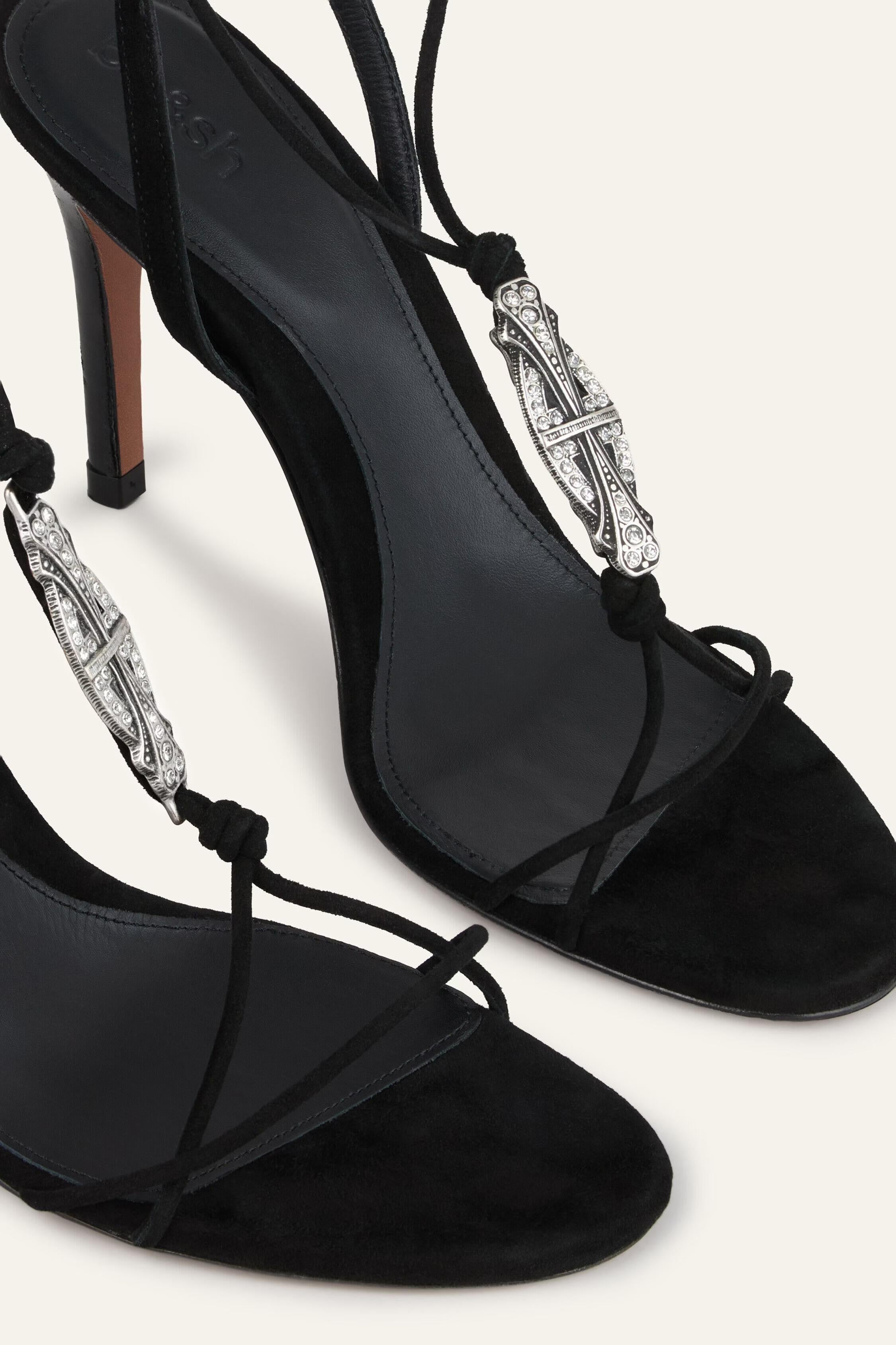 Flat Leather Sandals Chaya Black