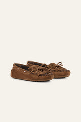 Suede Moccasins Corto Brown