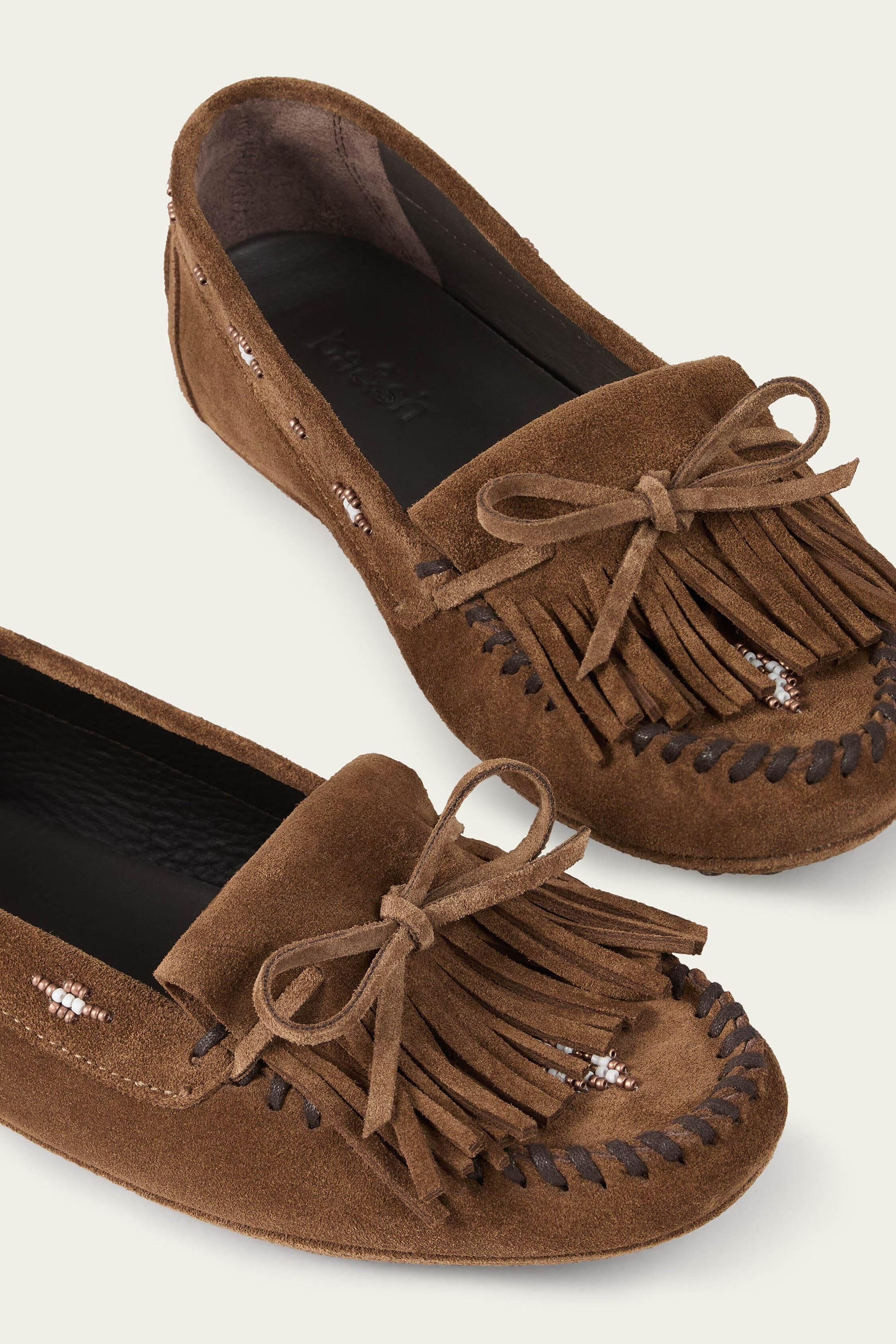 Suede Moccasins Corto Brown