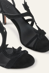 Suede Heeled Sandals Cate Black