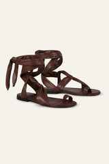 Flat Knotted Sandals Covilla Brown