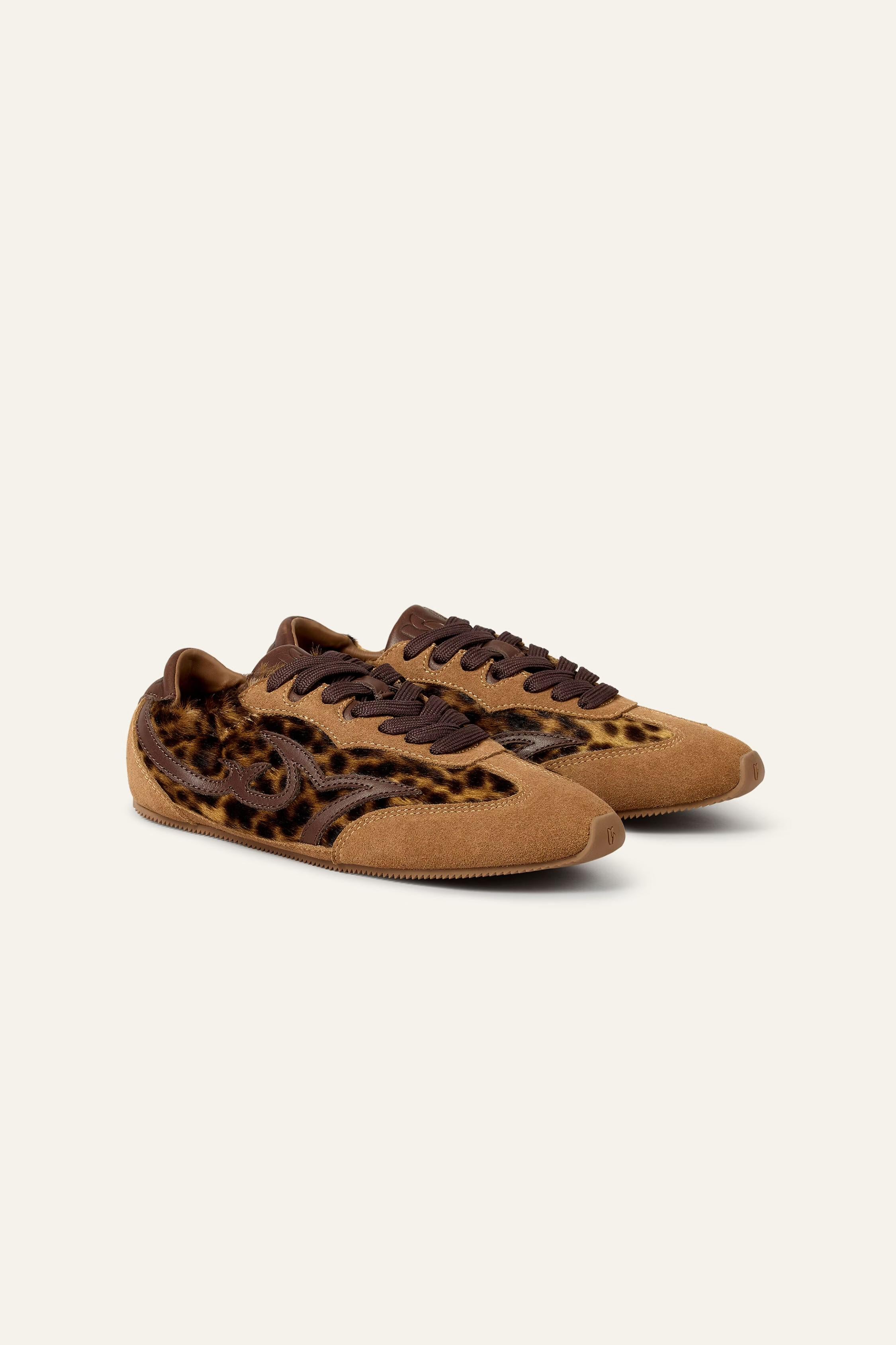 Soft Leather Trainers Celleste Printed