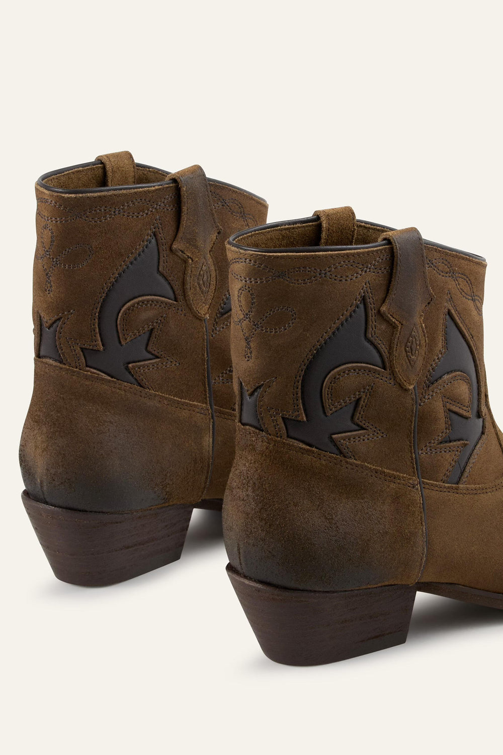 Suede Cowboy Ankle Boots Curtis Brown