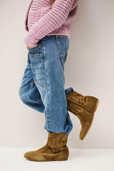 Western-Style Ankle Boots Cara Brown