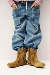 Western-Style Ankle Boots Cara Brown