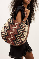 Raffia Hobo Bag Arya Multicolored