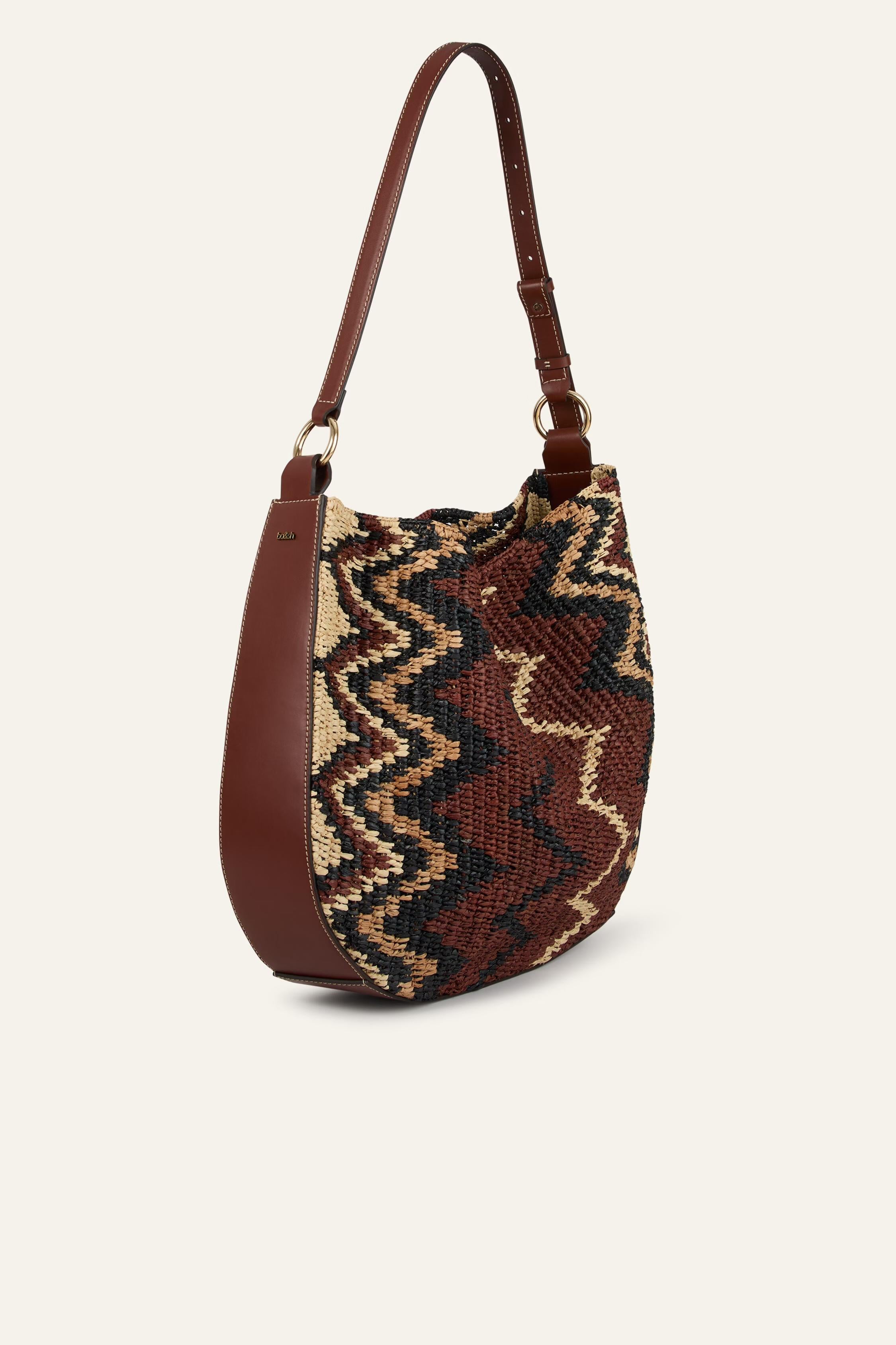 Raffia Hobo Bag Arya Multicolored