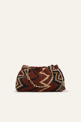 Tribal-Inspired Raffia Clutch June Multicolored