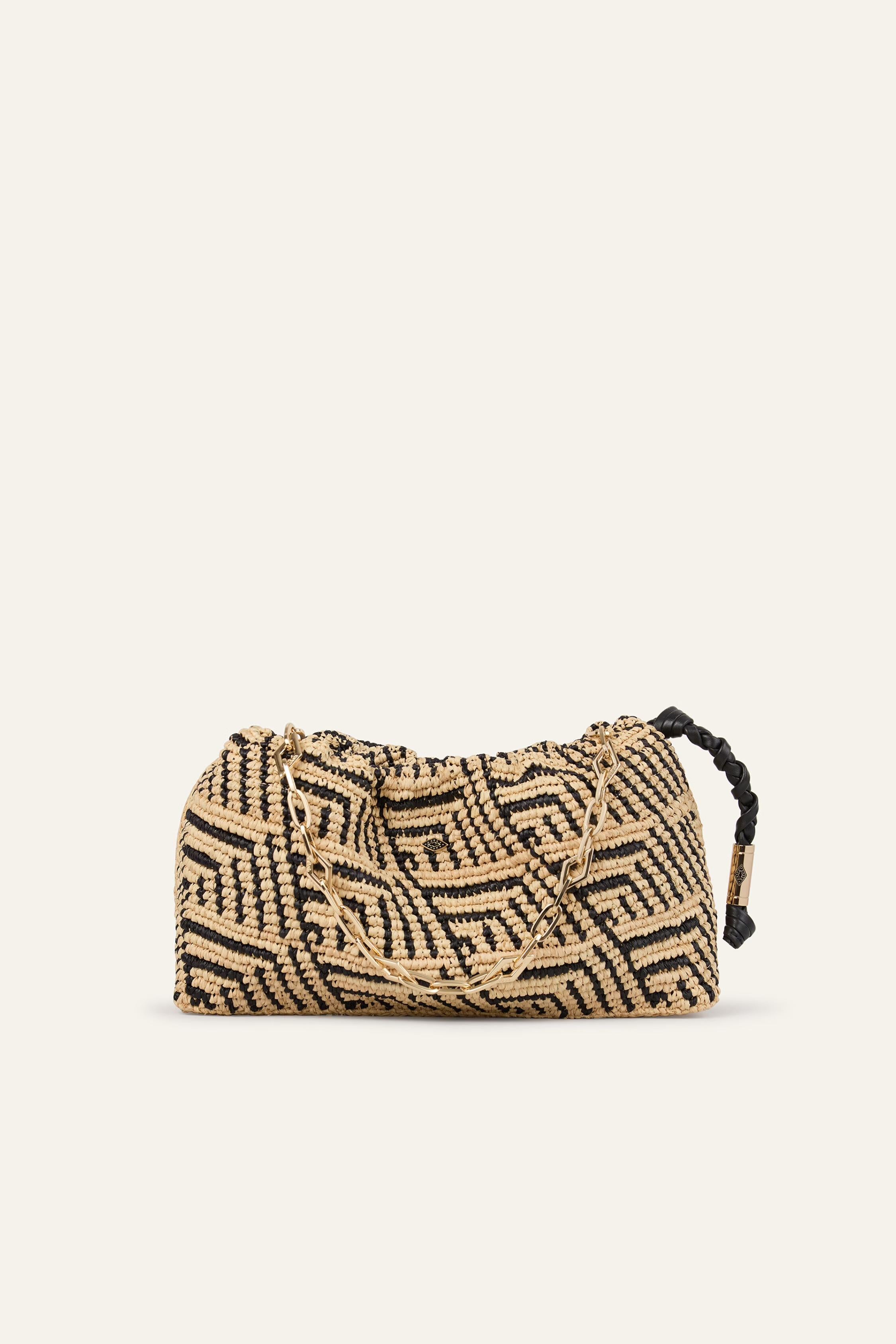 Raffia Bag June Black